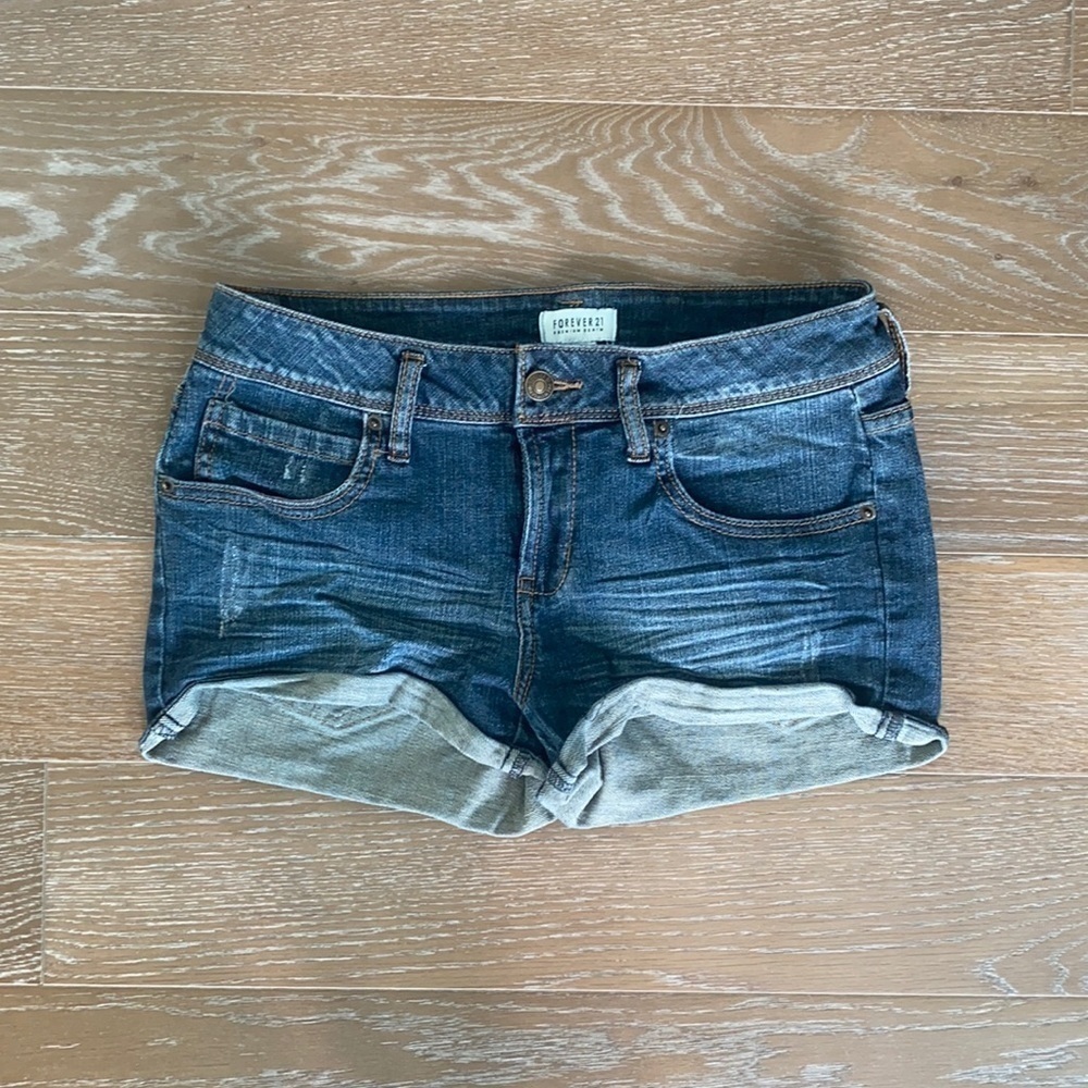 Forever 21 Distressed Denim Booty Shorts | 29 - Picture 1 of 6